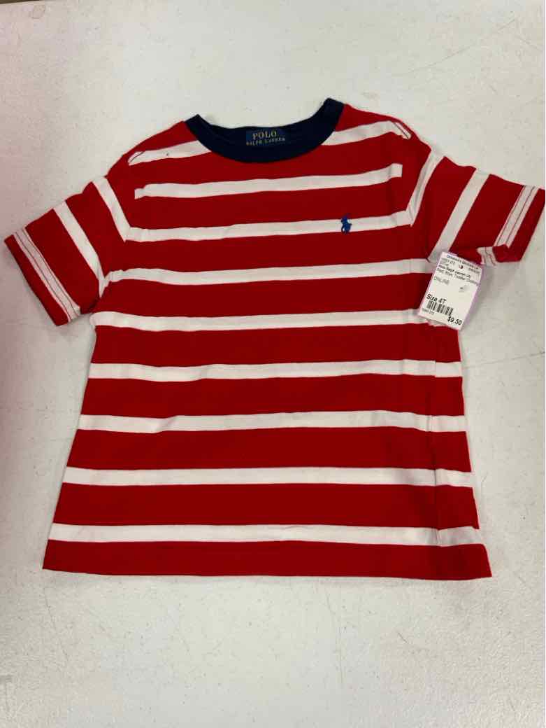 Polo Ralph Lauren (A) Red Toddler Size 4T Boys SSTop