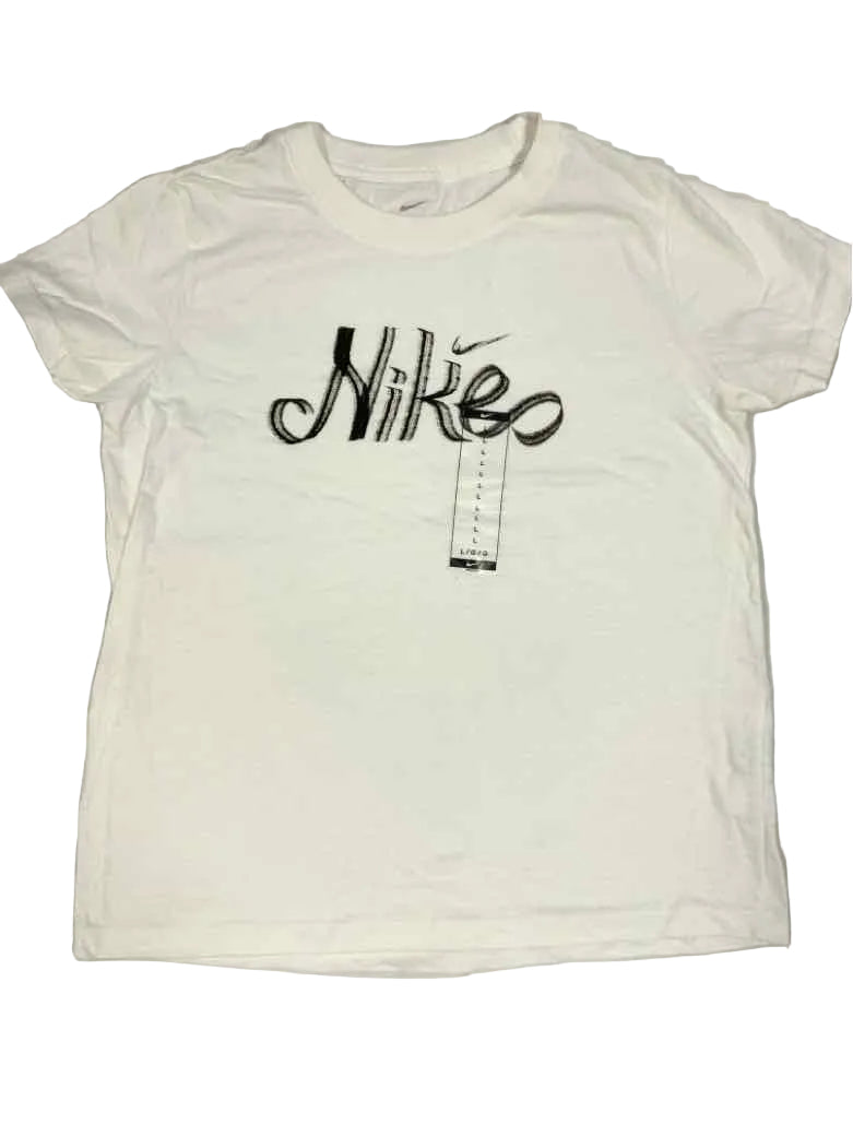 Nike (B) White Youth Size 12 Girls SSTop