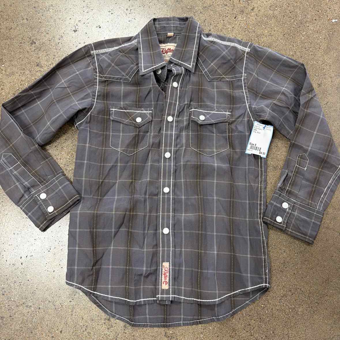rafter Gray Youth Size 8 Boys ButtondownLS