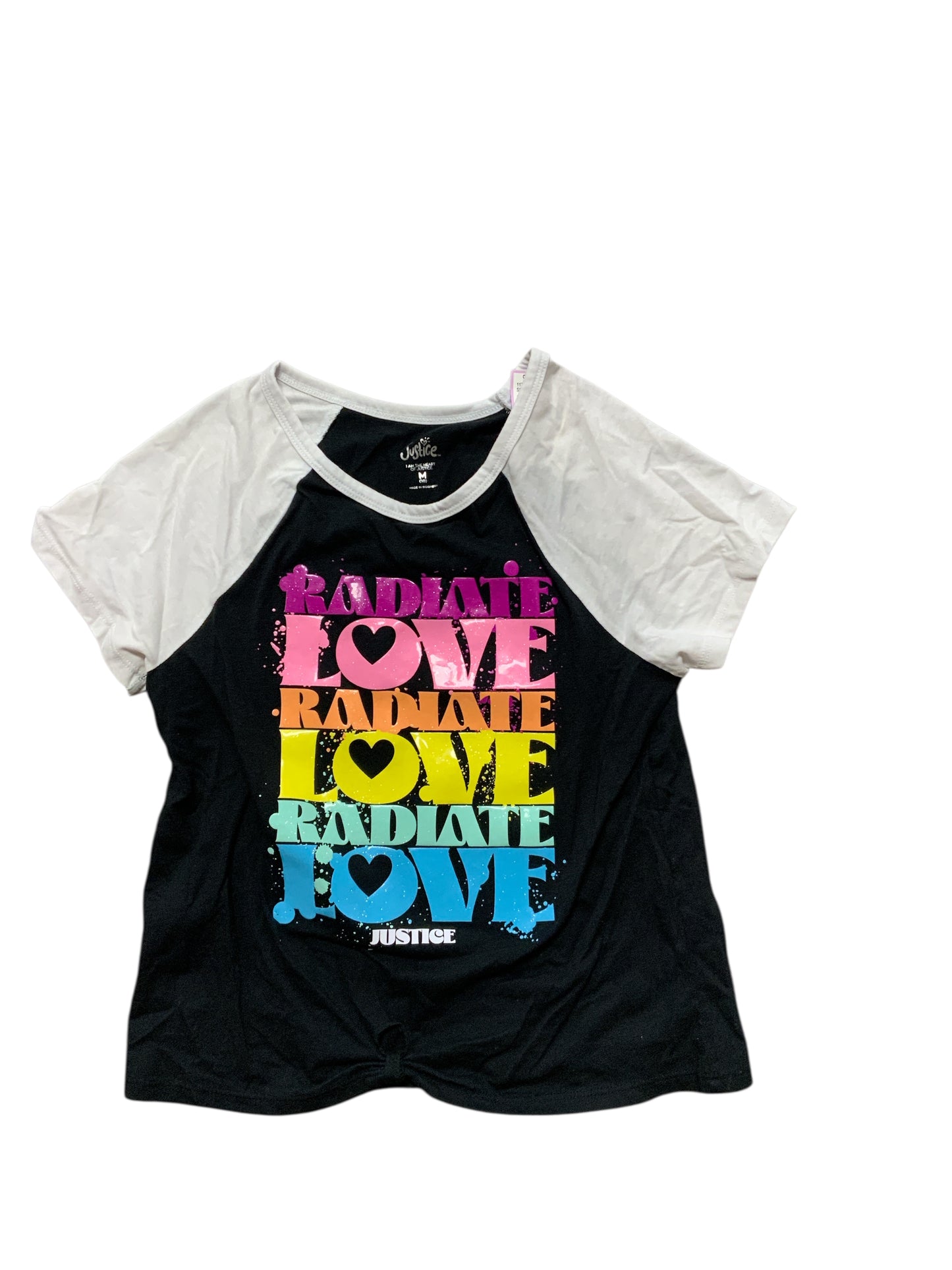 Justice (D) Black Youth Size 10 SSTop