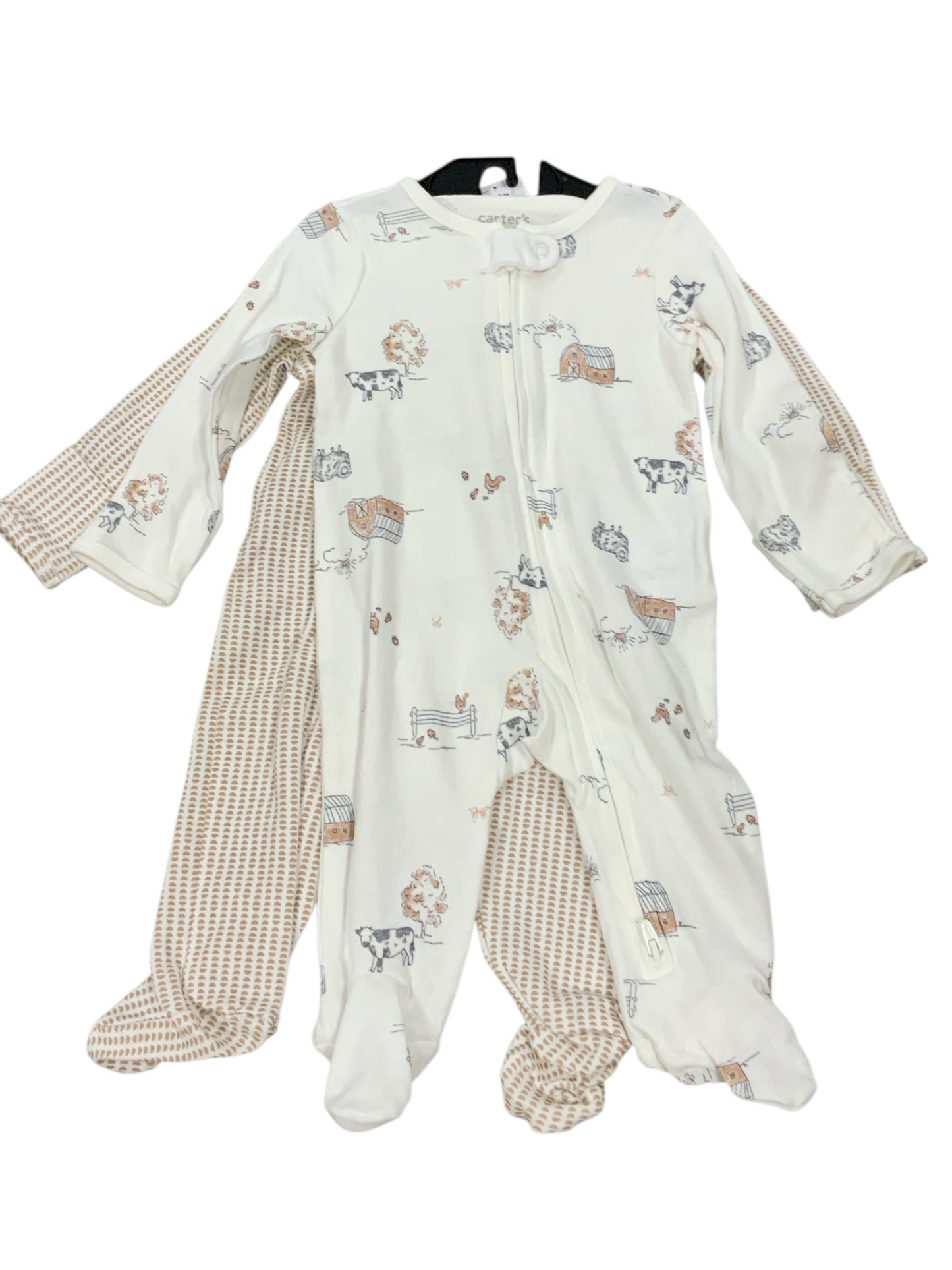 Carters (C) White Infant Size 3 MO Boys 2PC Athletic Pant Suit