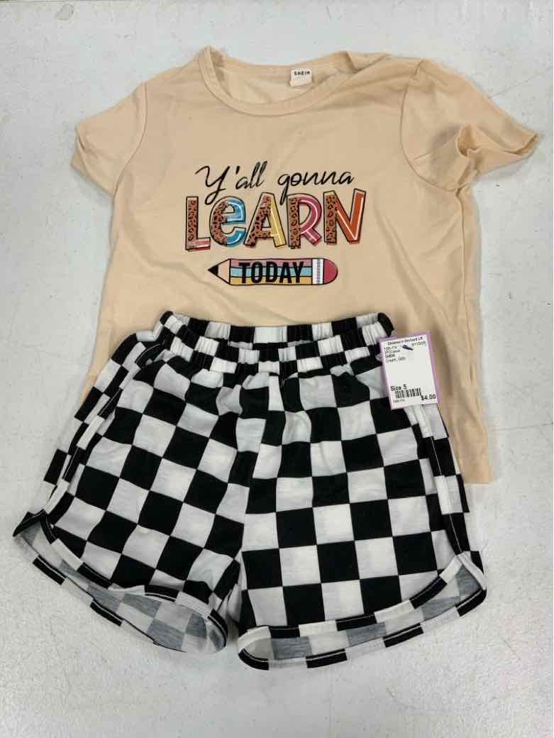 SHEIN Cream Toddler Size 5 Girls 2PCCasual