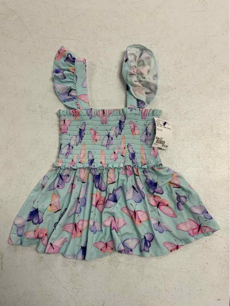 Posh Peanut (A) Blue Toddler Size 2T Girls TankTop