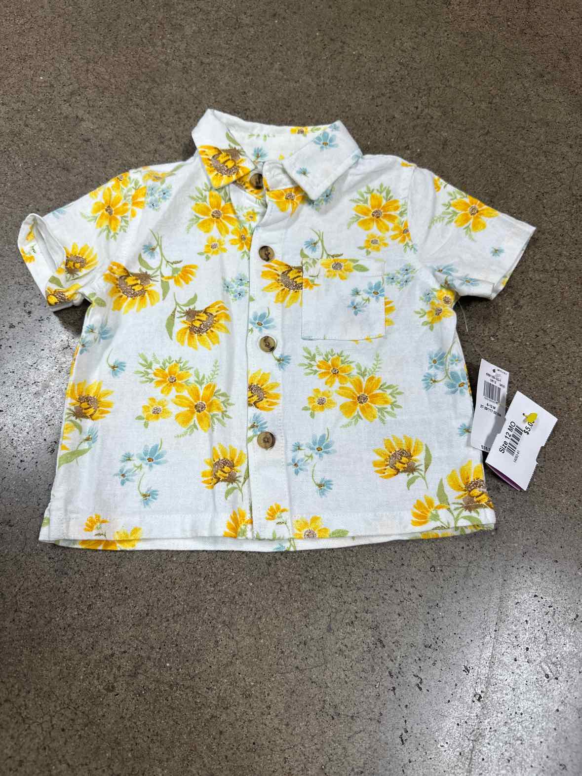 Old Navy (C) Yellow Infant Size 12 MO Boys ButtondownSS