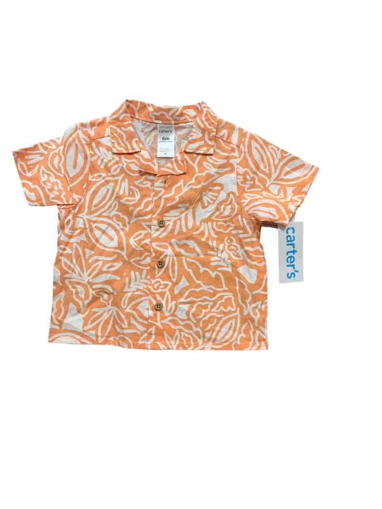 Carters (C) Orange Infant Size 6 MO Boys SSTop