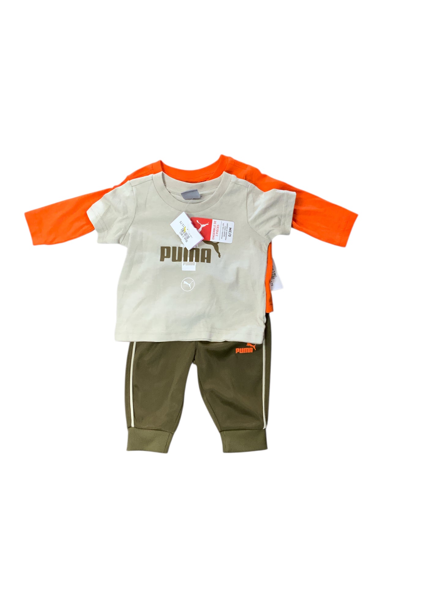 Puma (B) Orange Infant Size 3 MO 3PC Casual