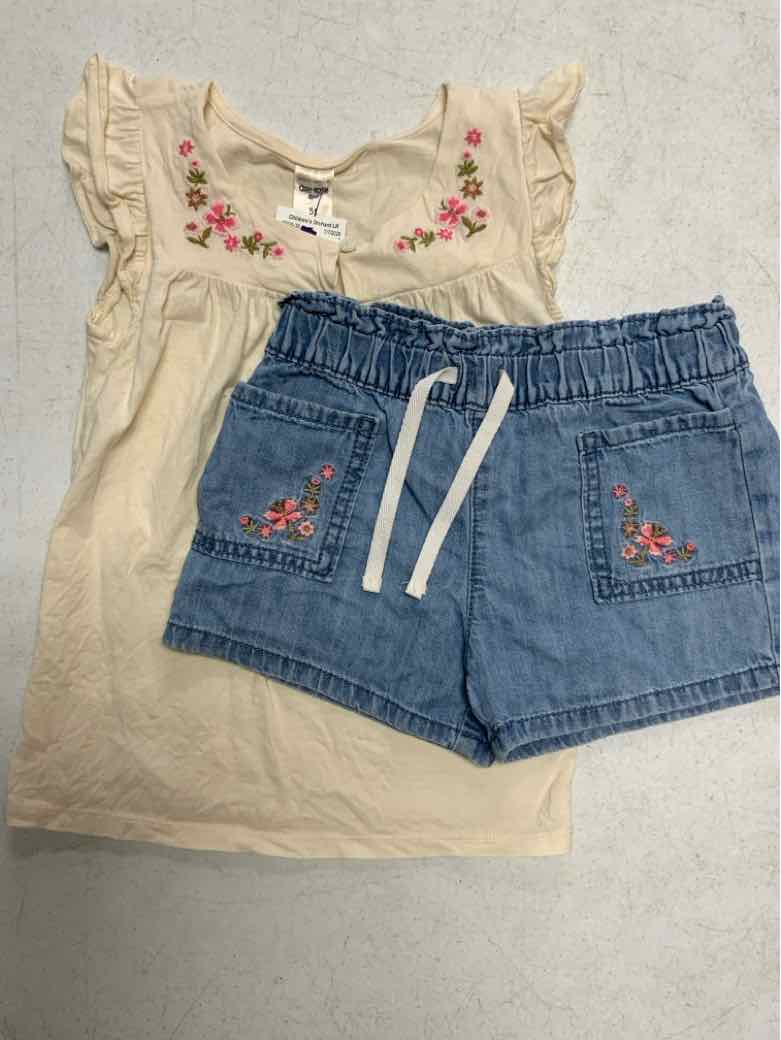OshKosh BGosh White Toddler Size 5 Girls 2PCCasual
