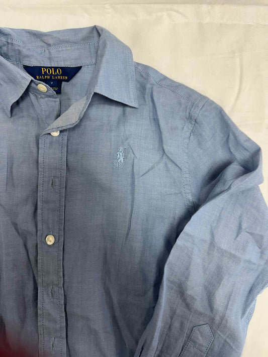 Polo Ralph Lauren (A) Blue Youth Size 7 Boys LSTop