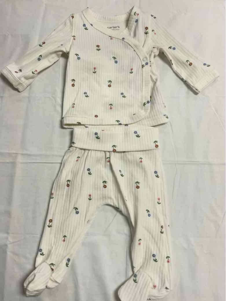 Carters (C) White Infant Size 3 MO Girls 2PC Casual