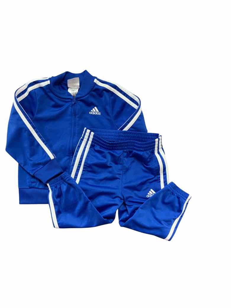 Adidas (B) Blue Infant Size 2T Boys 2PC Athletic Pant Suit