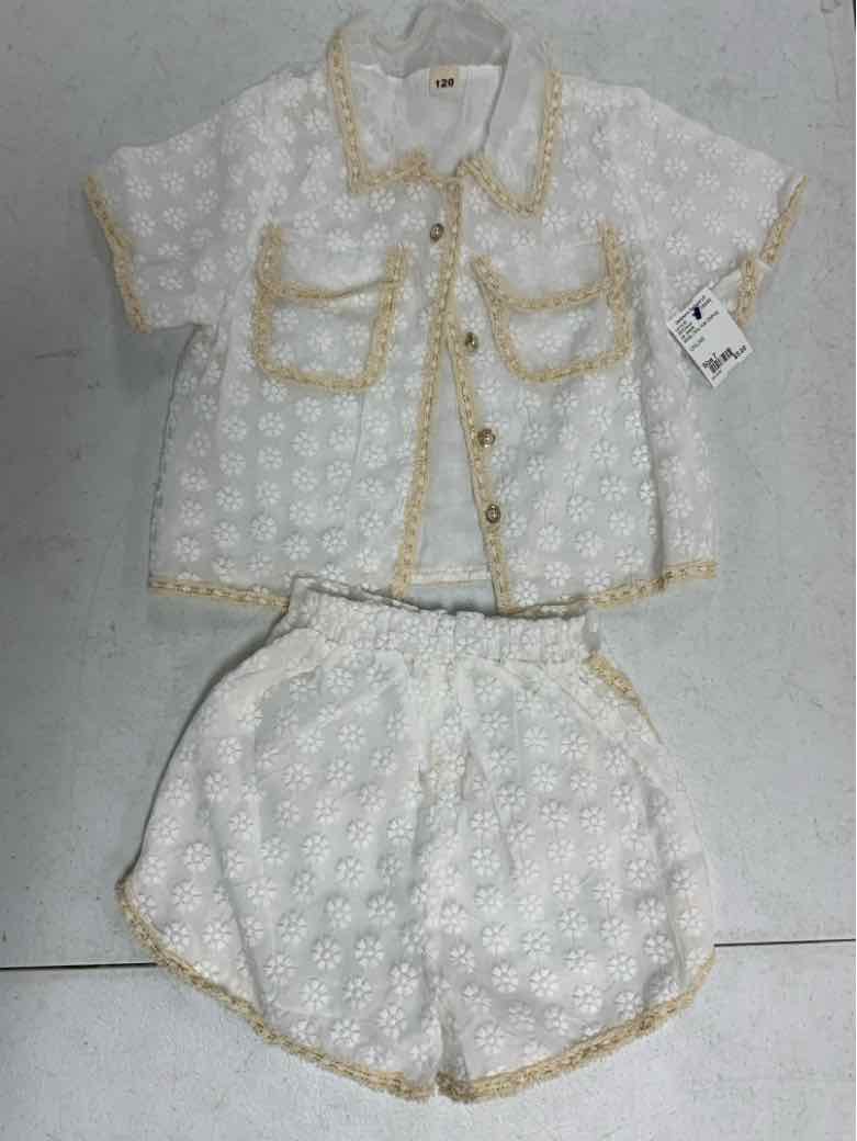 no brand White Youth Size 7 Girls 2PCCasual