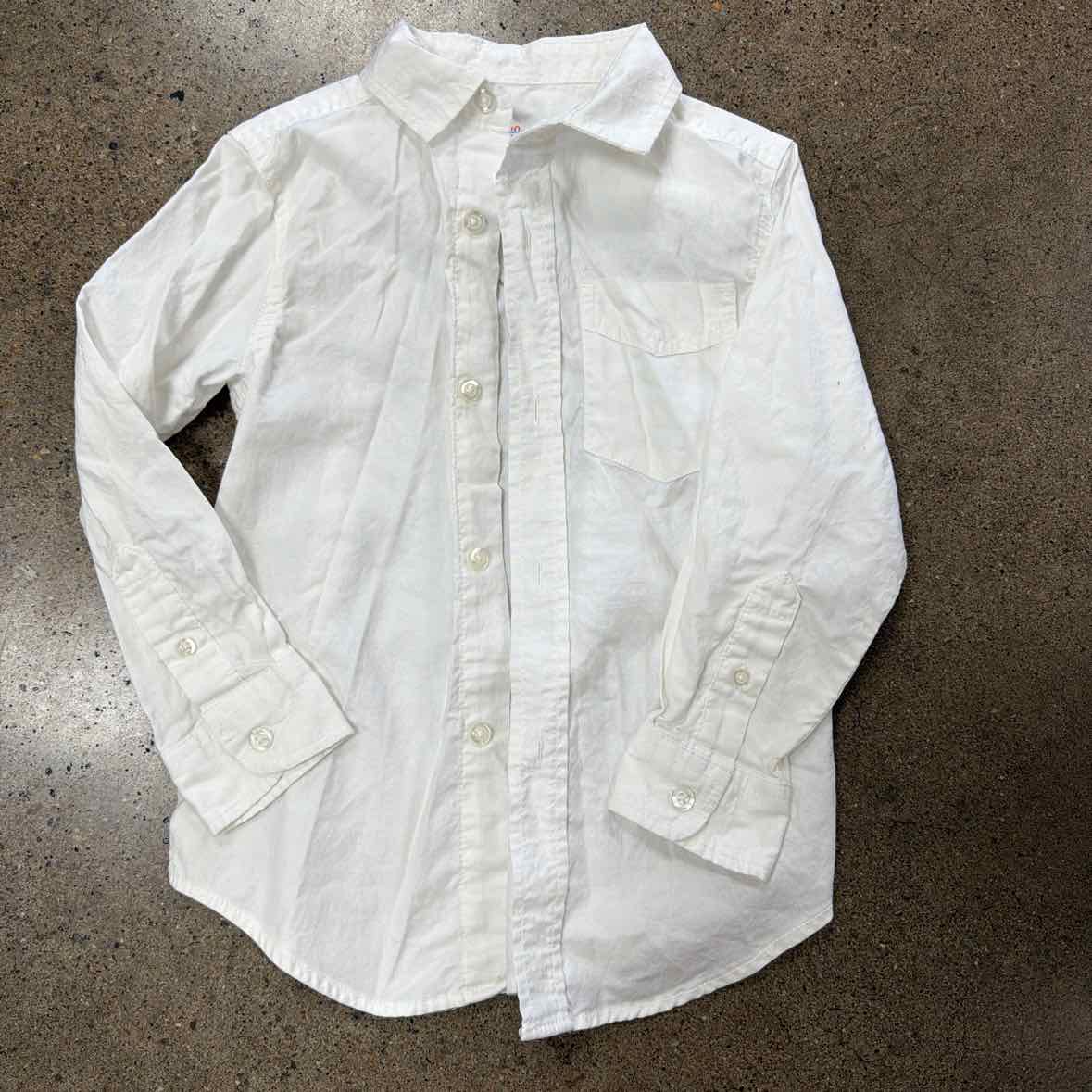 Cat and Jack (D) White Toddler Size 5 Boys LSTop