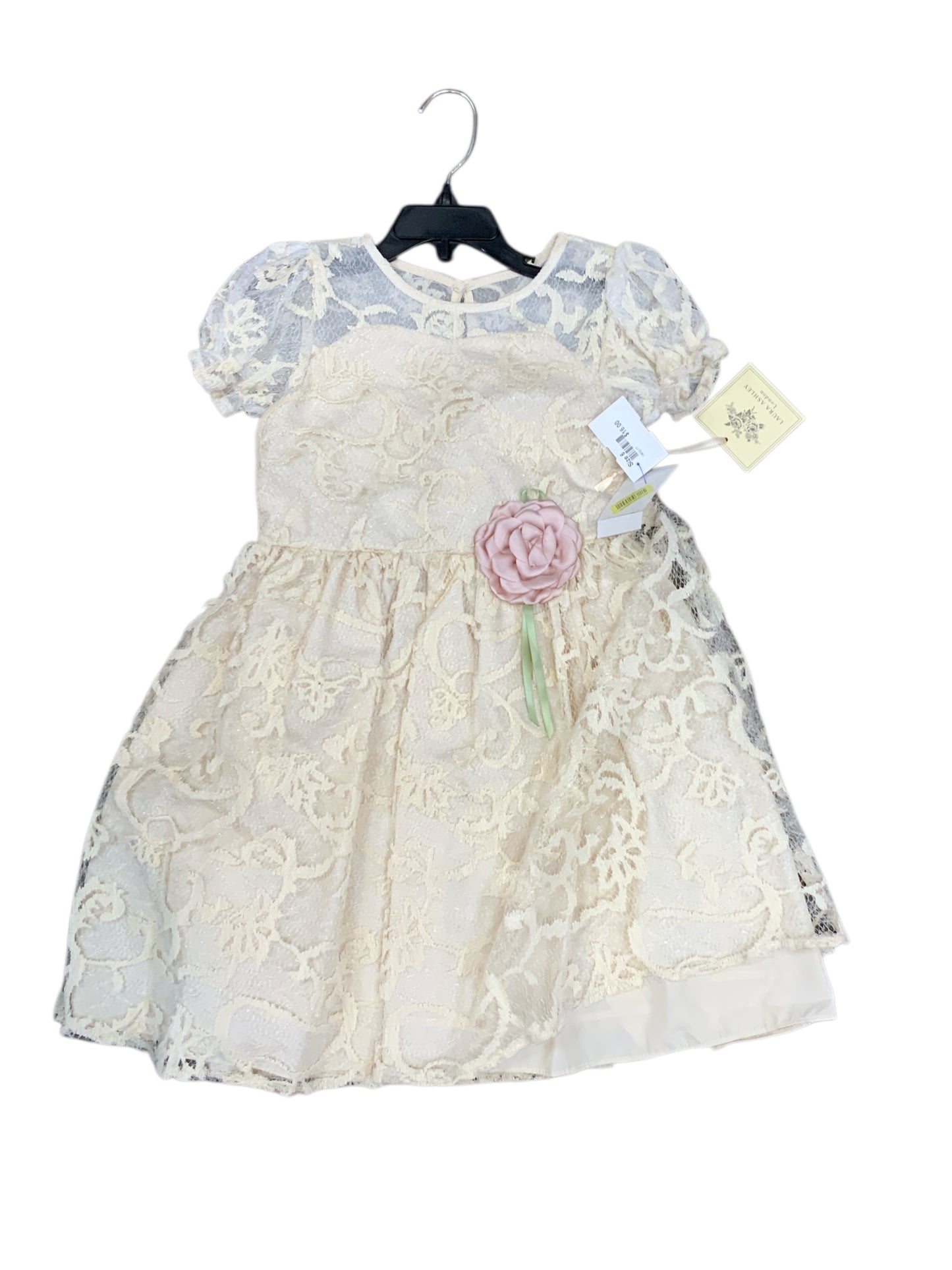 Laura Ashley (C) Cream Youth Size 6 Girls FormalDress