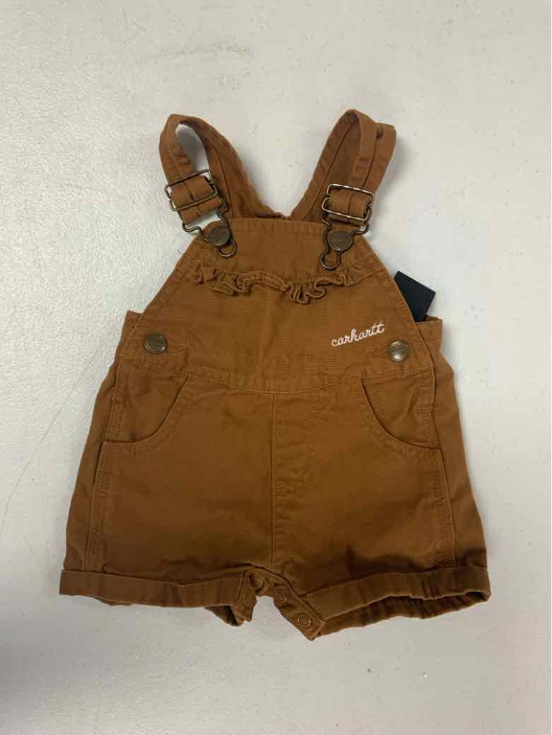 Carhartt (A) Brown Infant Size 3 MO Girls Overall Short