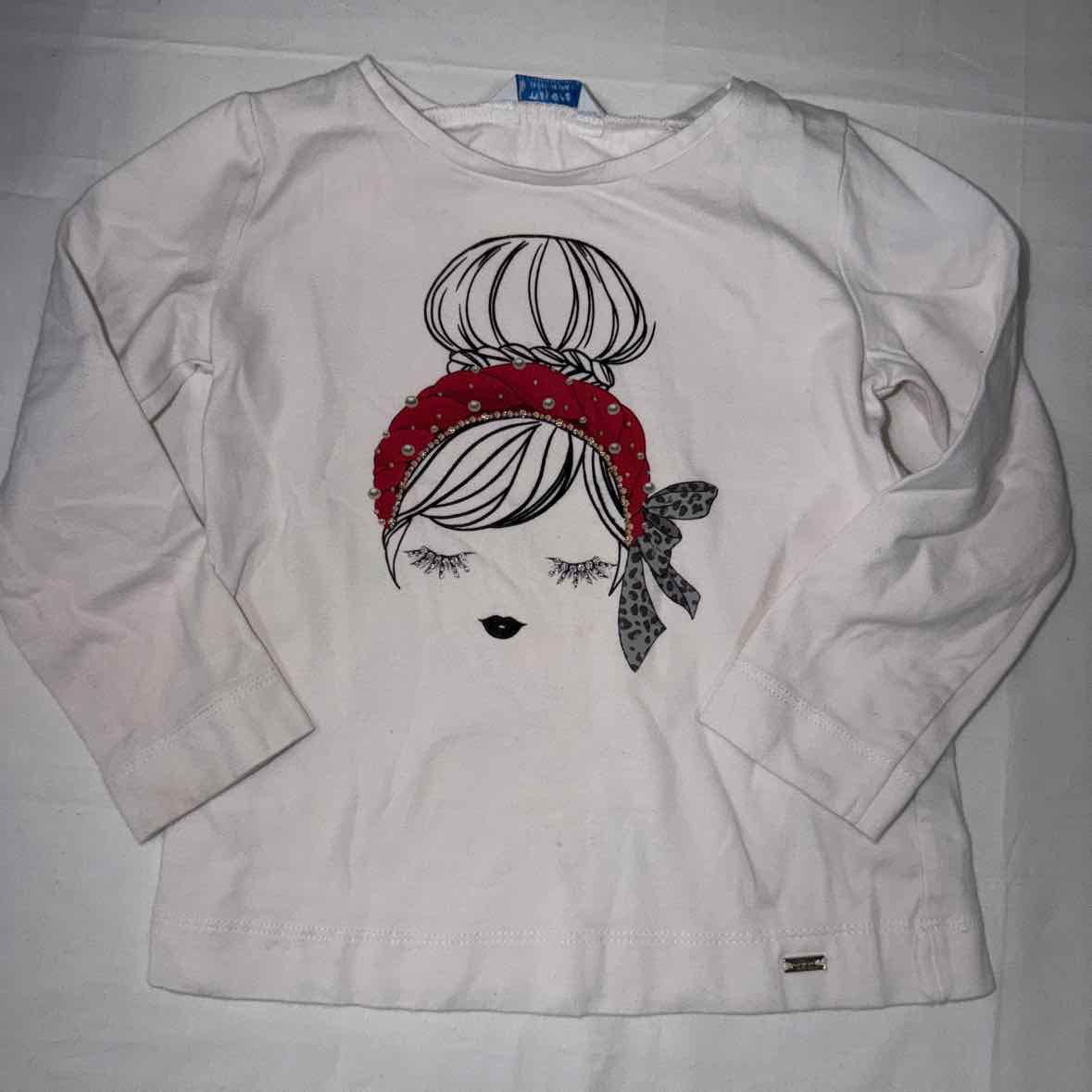 Mayoral (B) White Toddler Size 2T Girls LSTop