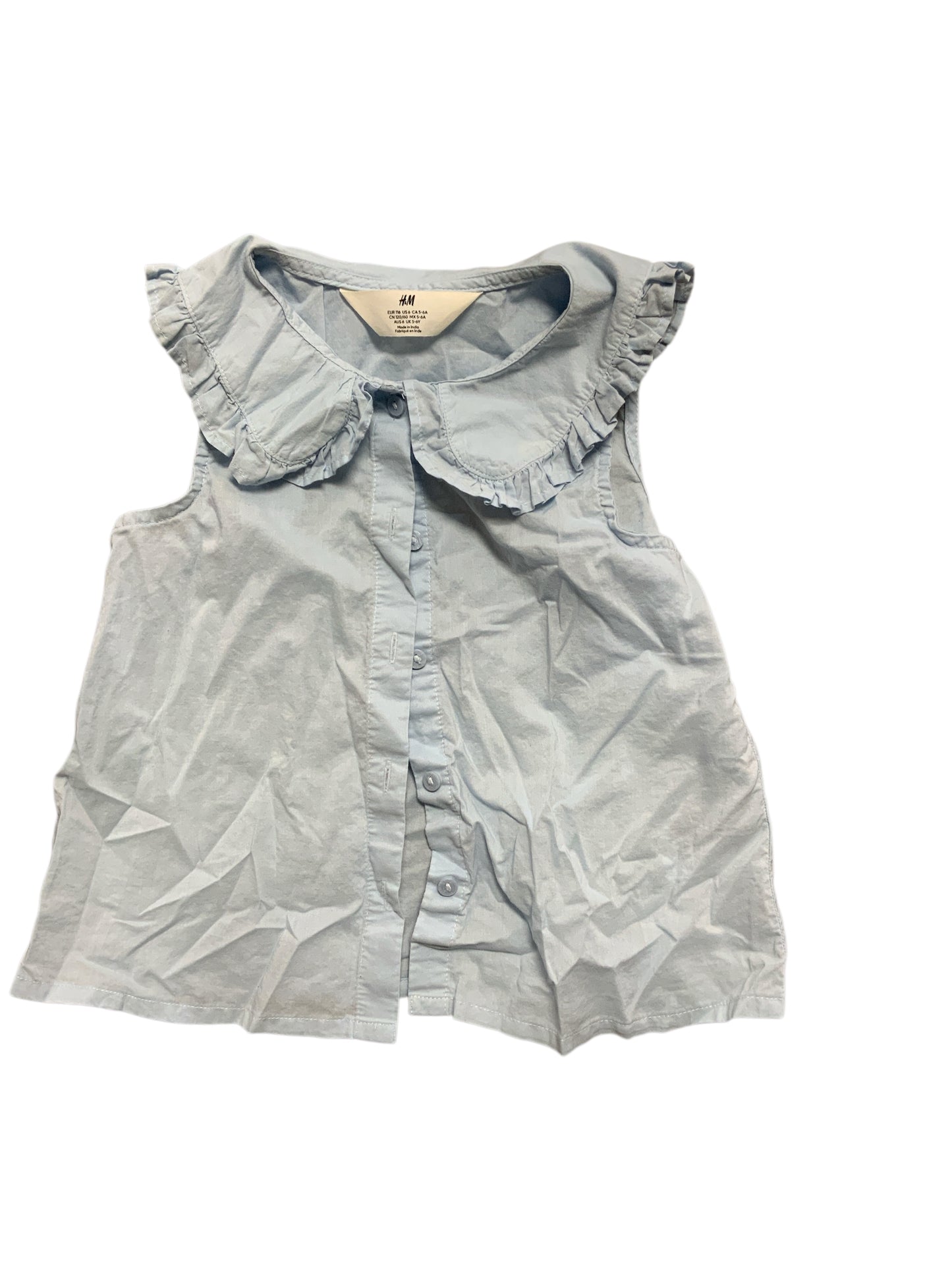 H & M (D) Blue Youth Size 6 TankTop