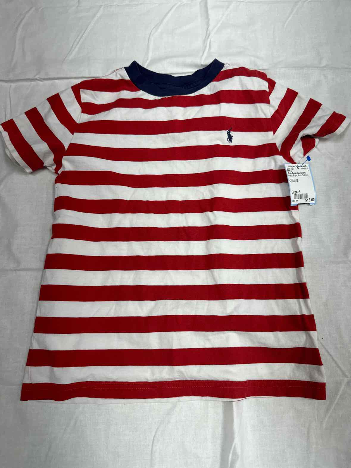 Polo Ralph Lauren (A) Red Youth Size 6 Boys SSTop