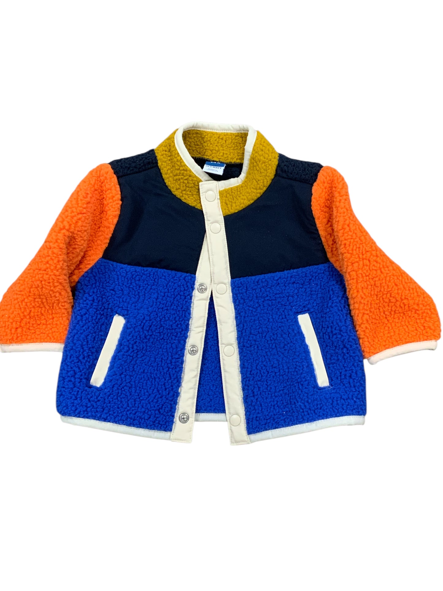 Old Navy (C) Orange Infant Size 6 MO Boys Jacket Fleece