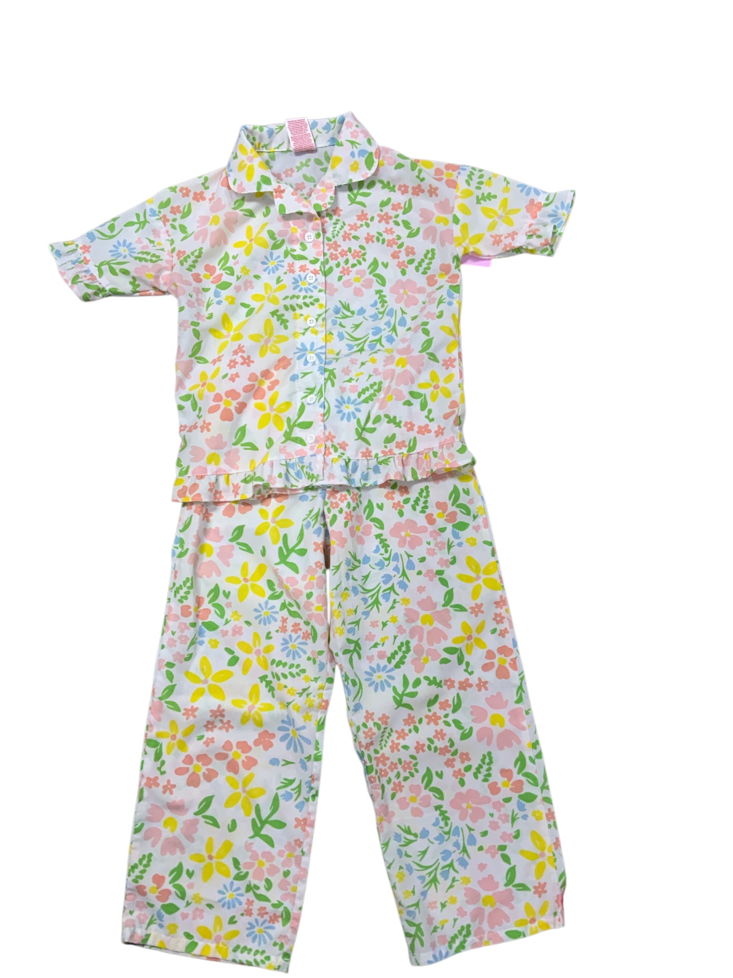 no brand Floral Youth Size 6 Girls 2PCSleepwear