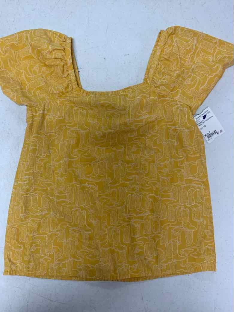 Wrangler (C) Yellow Youth Size 7 Girls SSTop