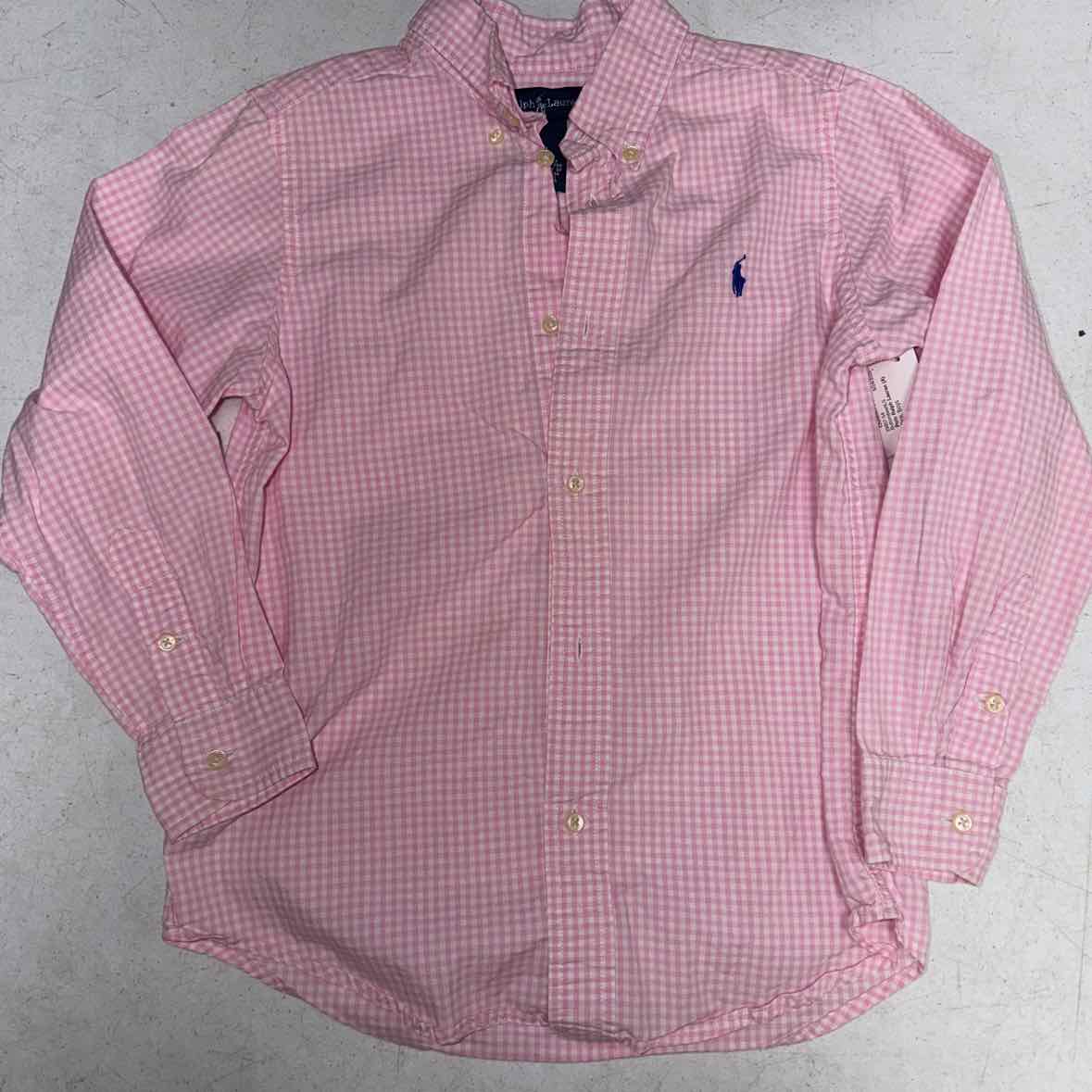 Polo Ralph Lauren (A) Pink Youth Size 7 Boys ButtondownLS