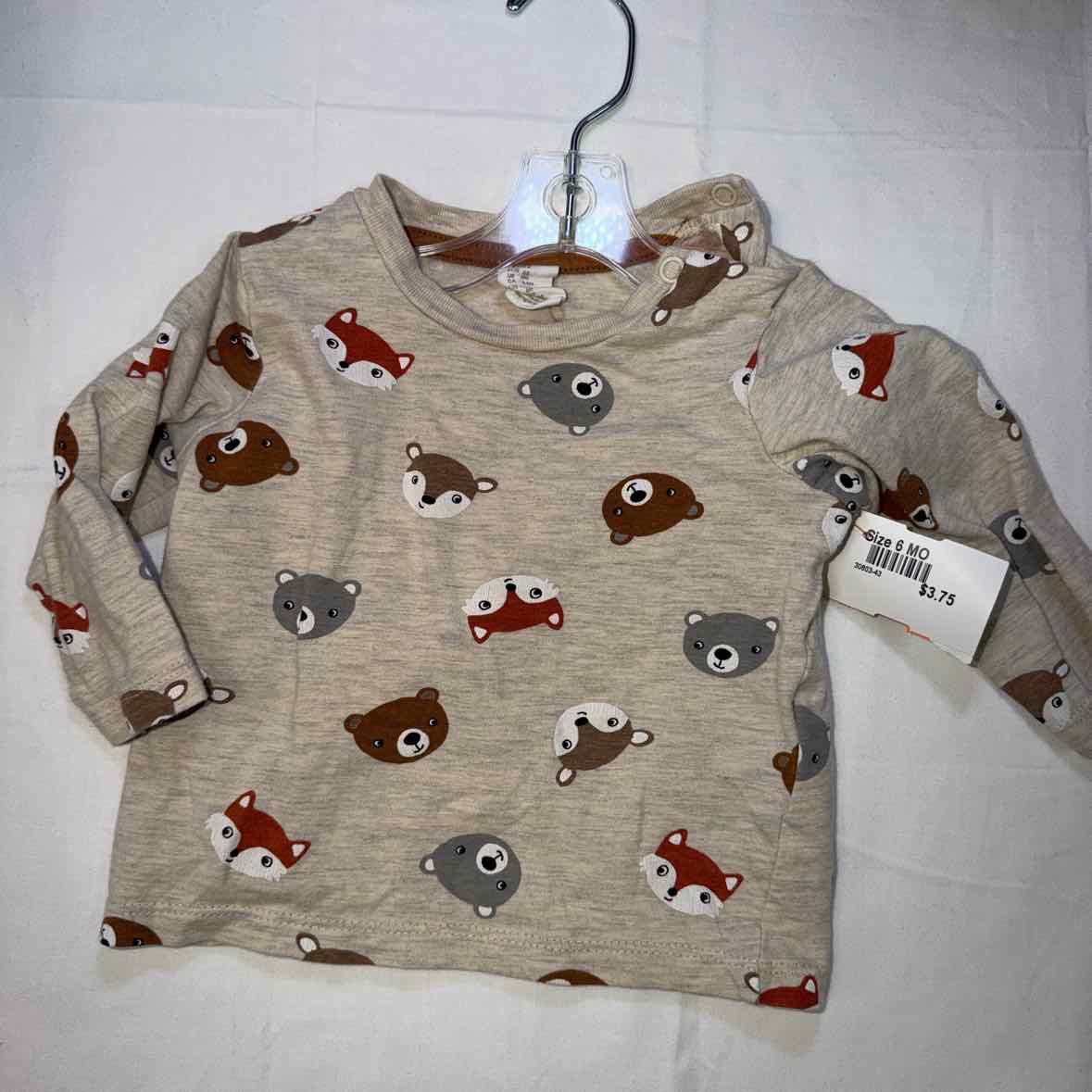 H & M (D) Cream Infant Size 6 MO Boys LSTop