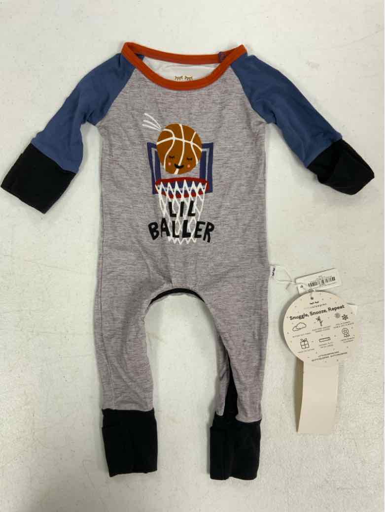 Little Sleepies (A) Gray Infant Size NB Boys 1PCSleepwear