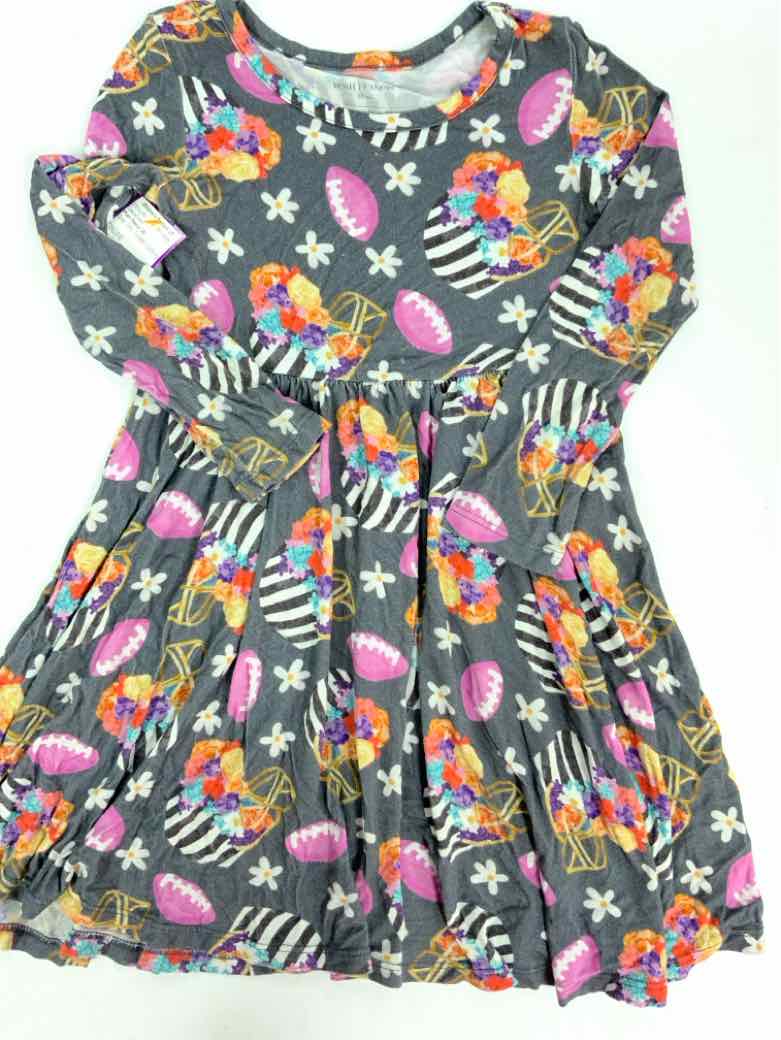 Posh Peanut (A) Gray Toddler Size 4T Girls CasualDress