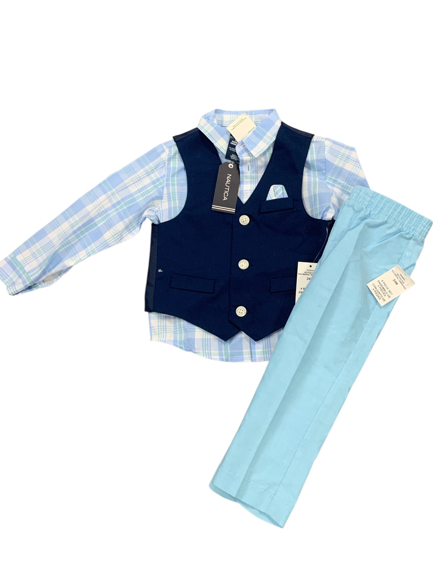 Nautica (B) Navy Infant Size 24 MO Boys 3PC Dressy