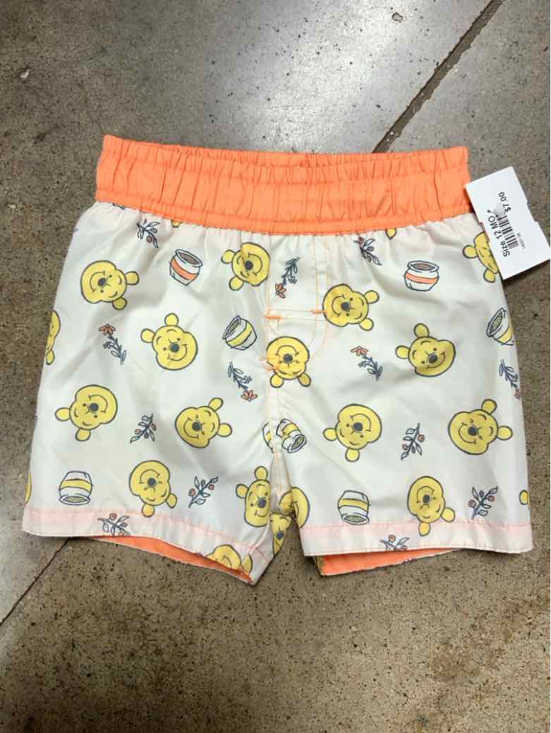 Disney Babies (C) Orange Infant Size 12 MO Boys SwimTrunks