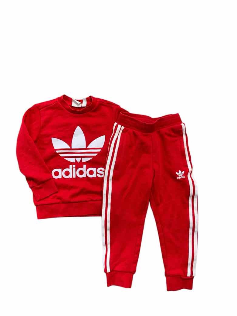 Adidas (B) Red Toddler Size 5 Boys 2PCCasual