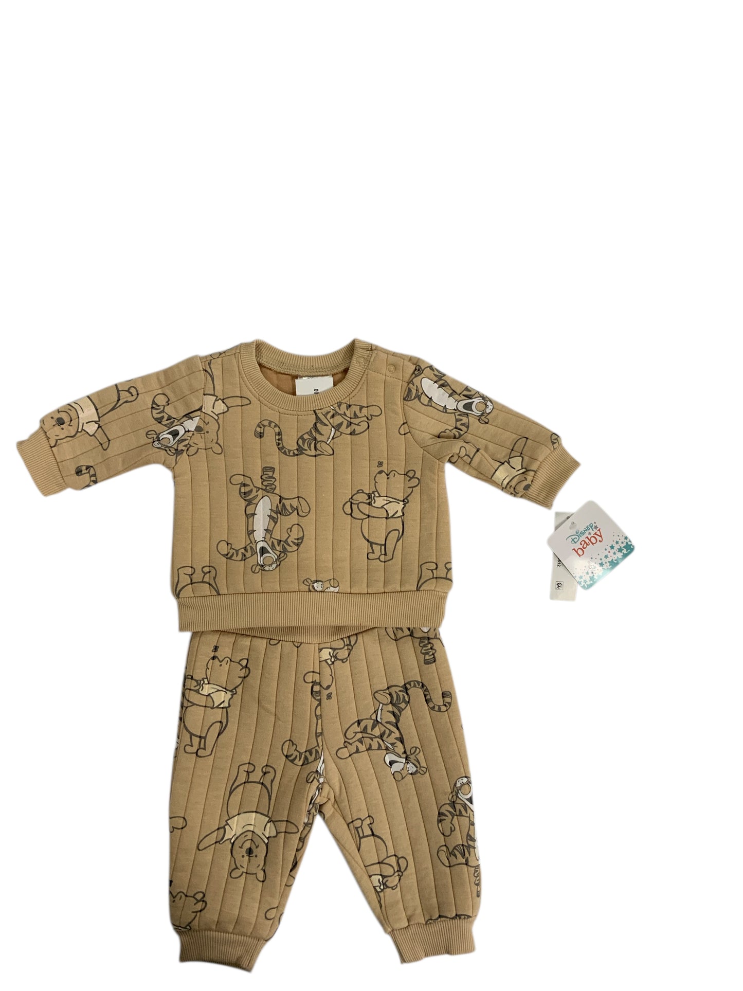 Disney Babies (C) Cream Infant Size 0-3 MO Boys 2PC Casual