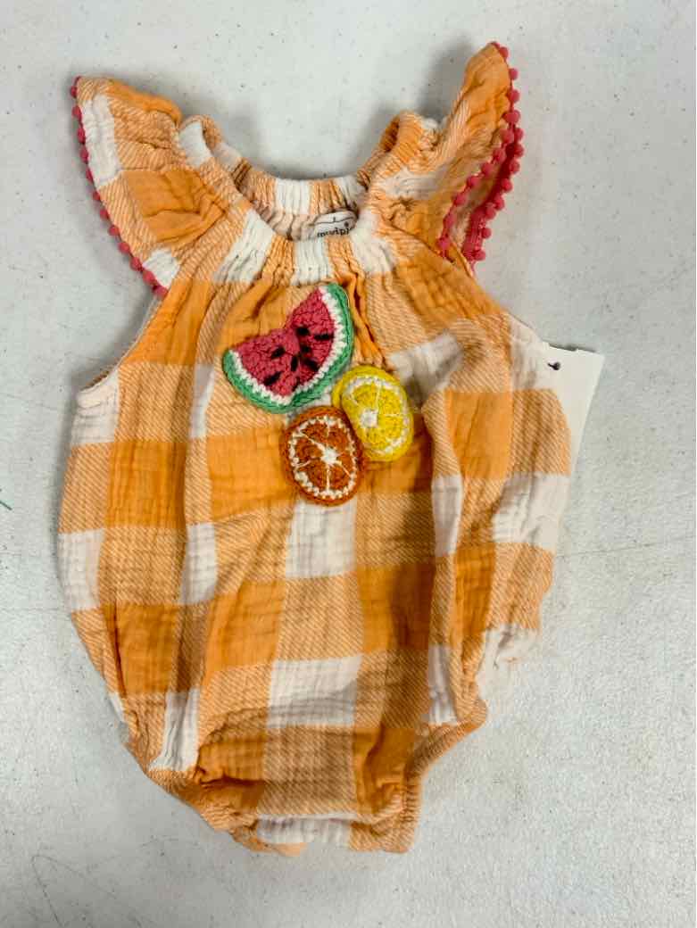 Mud Pie (B) Orange Infant Size 6-9 MO Girls 1PC Casual