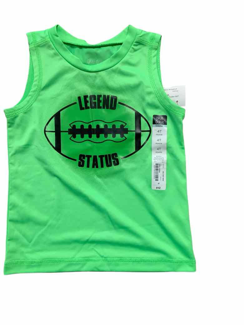 Okie Dokie (D) Green Toddler Size 4T Boys TankTop
