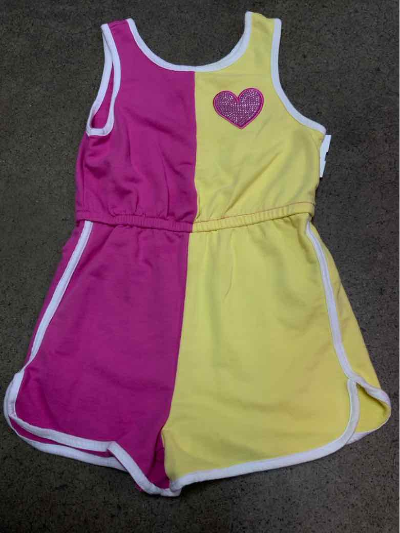 Young Hearts (D) Yellow Youth Size 6 Girls CasualRomper
