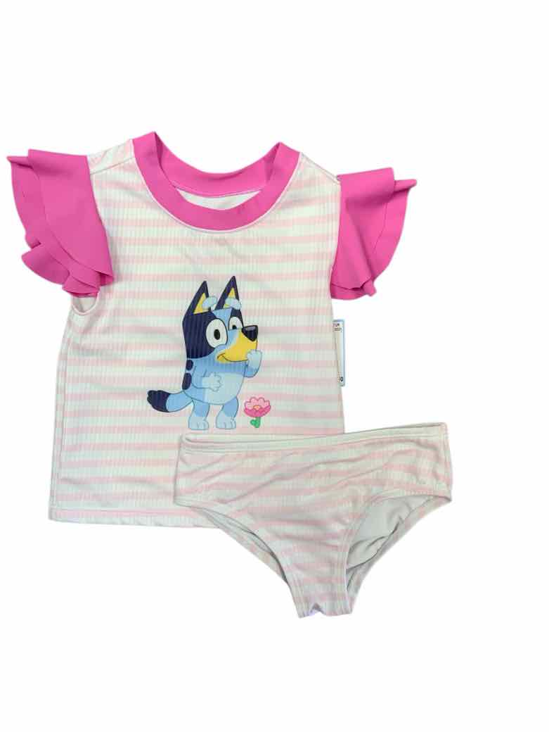 BLUEY Pink Toddler Size 4 Girls 2PCSwimwear