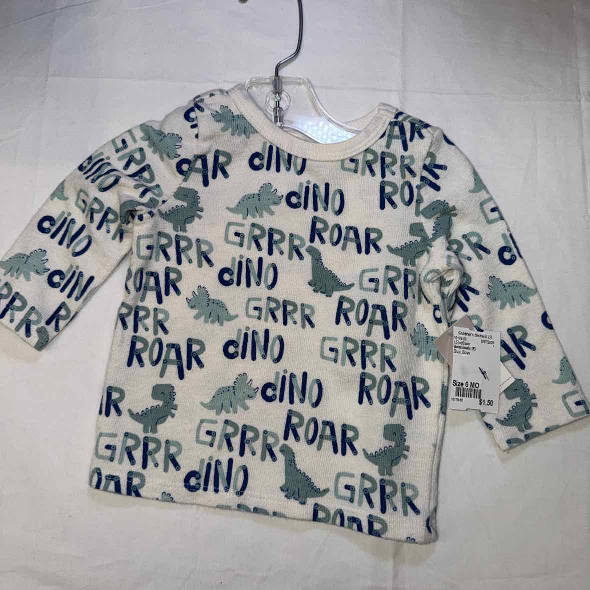 Garanimals (E) Blue Infant Size 6 MO Boys LSTopBasic