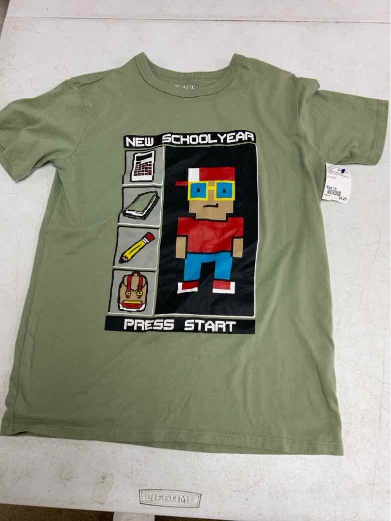 Children's Place (D) Green Youth Size 14 Boys SSTop