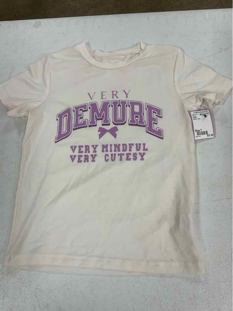 SHEIN White Youth Size 7 Girls SSTop