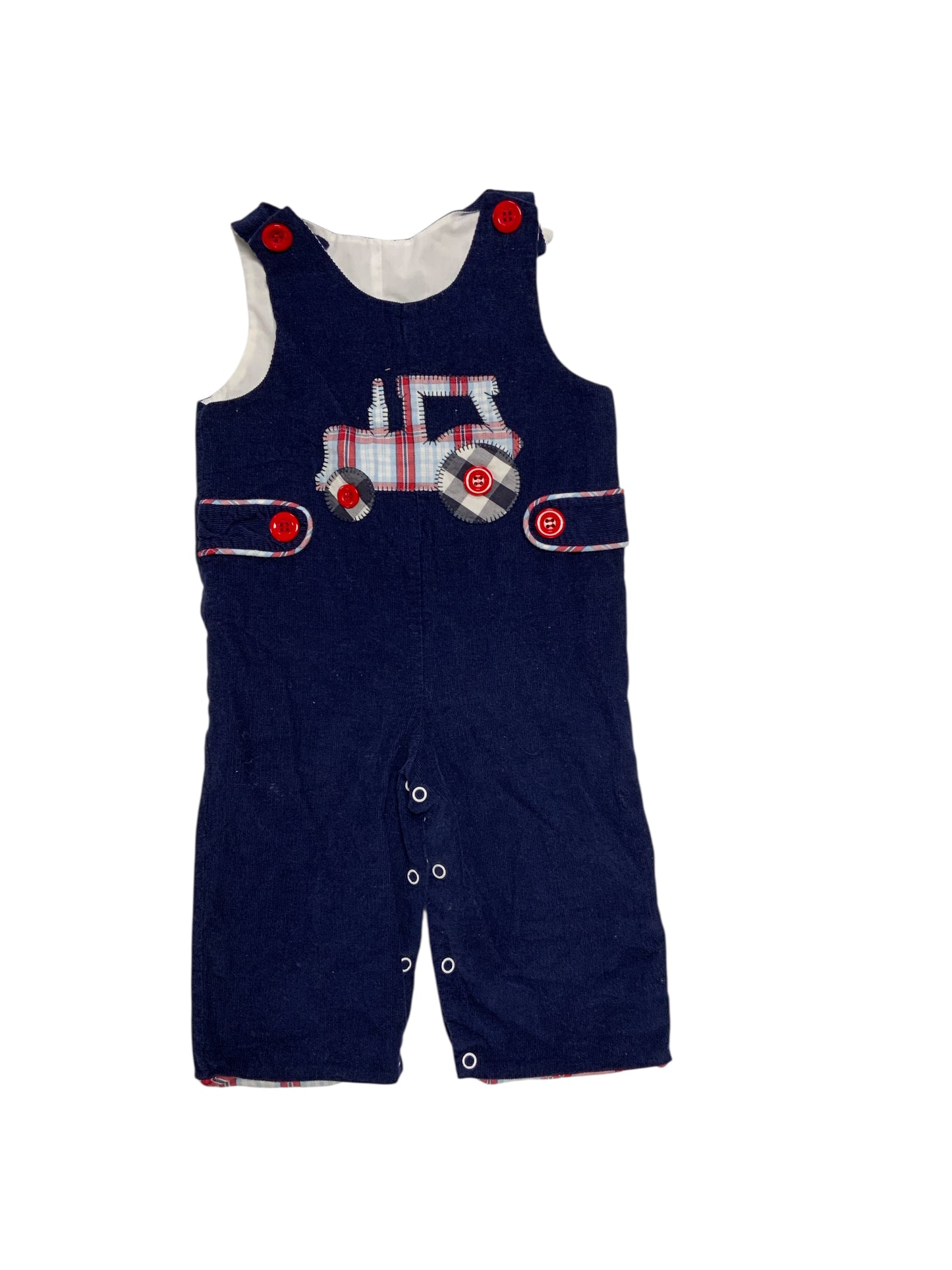 Shrimp & Grits (A) Blue Infant Size 6 MO Boys Overall Pant