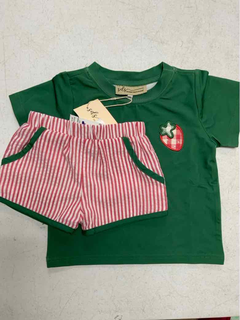 SOUTHERN DARLIN SMOCKS Green Infant Size 18 MO Girls 2PC Casual