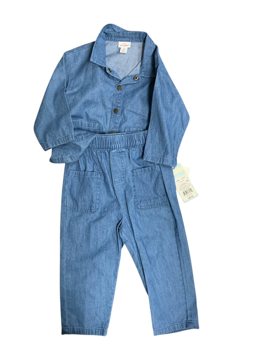 Cat and Jack (D) Blue Infant Size 18 MO Boys 2PC Casual