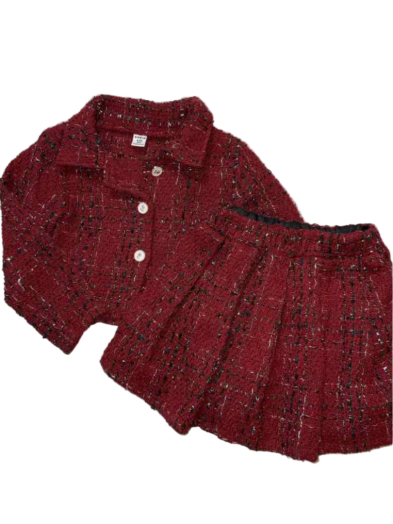 SHEIN Red Toddler Size 5 Girls 2PCCasual