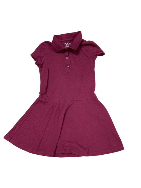 Children's Place (D) Burgundy Toddler Size 5-6 Girls UniformDress