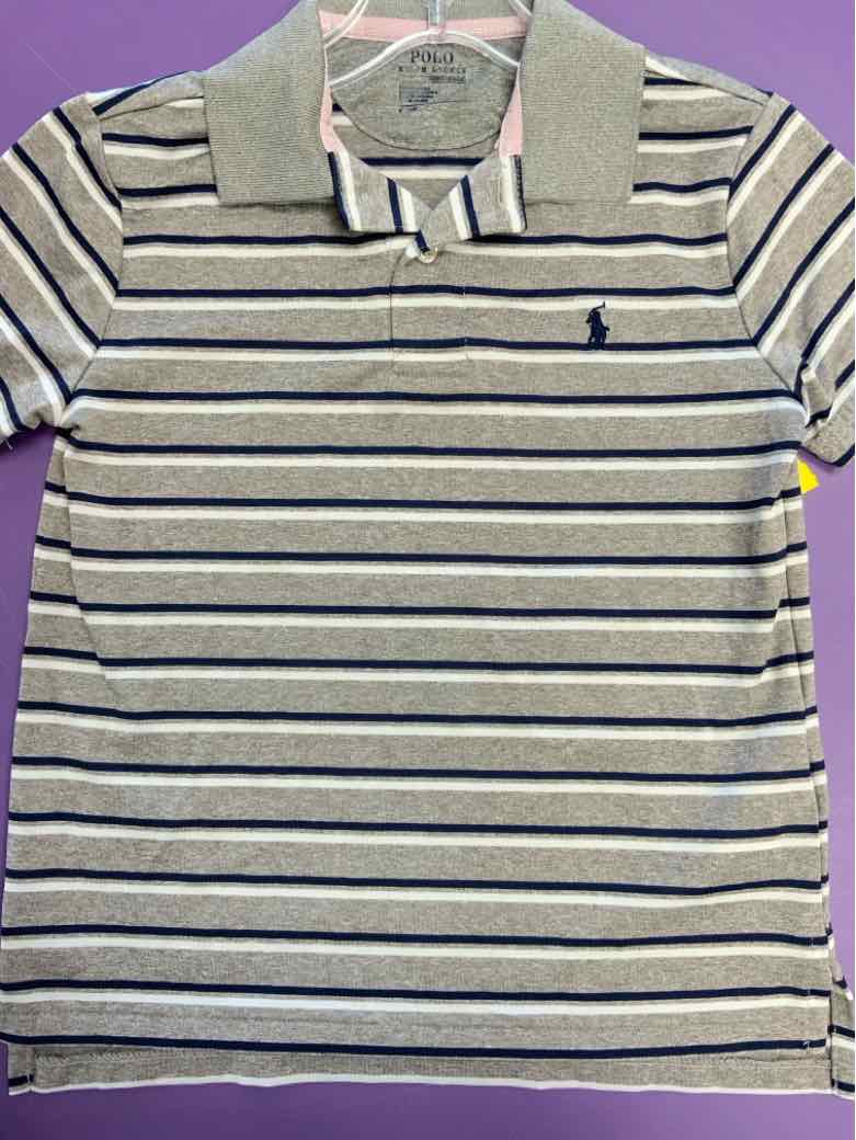 Polo Ralph Lauren (A) Stripe Youth Size 8 Boys SSTop