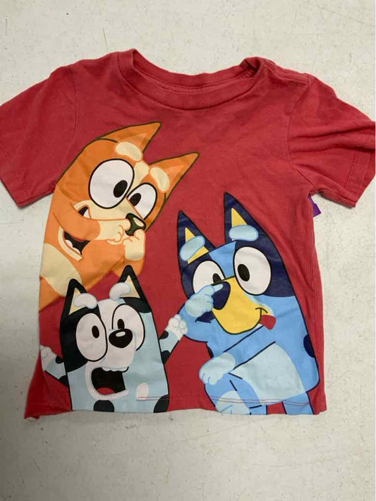 BLUEY Red Toddler Size 3T Boys SSTop