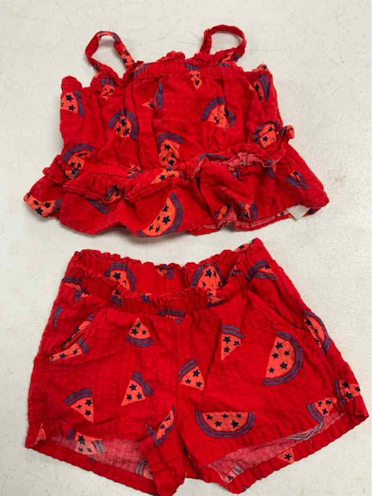 Cat and Jack (D) Red White Blue Toddler Size 3T Girls 2PCCasual