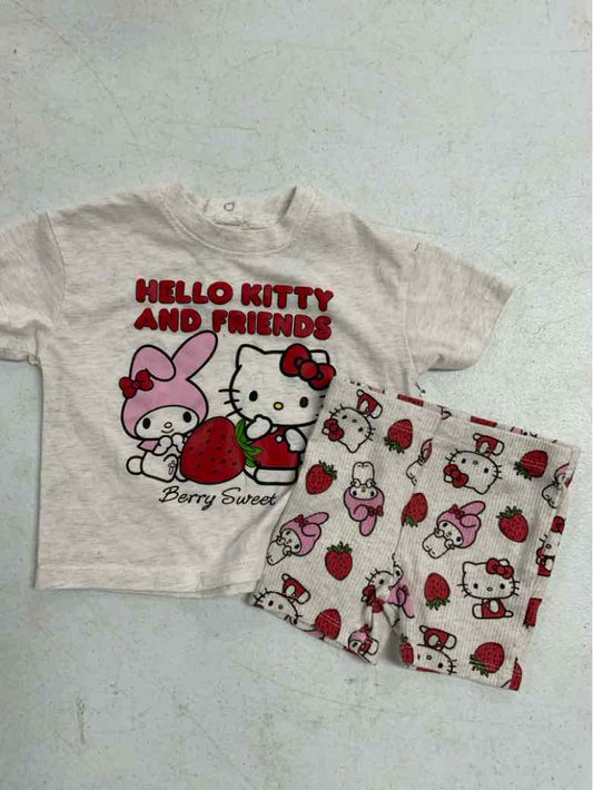 Hello Kitty (D) Cream Infant Size 9 MO Girls 2PC Casual