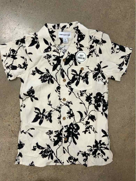 distortion Cream Youth Size 6 Boys ButtondownSS