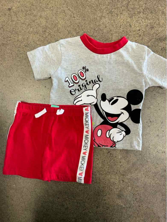 Disney (B) Red Infant Size 18 MO Boys 2PC Casual